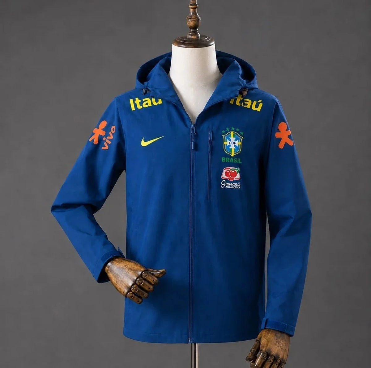 Veste Brésil Coupe-Vent Bleue 2026